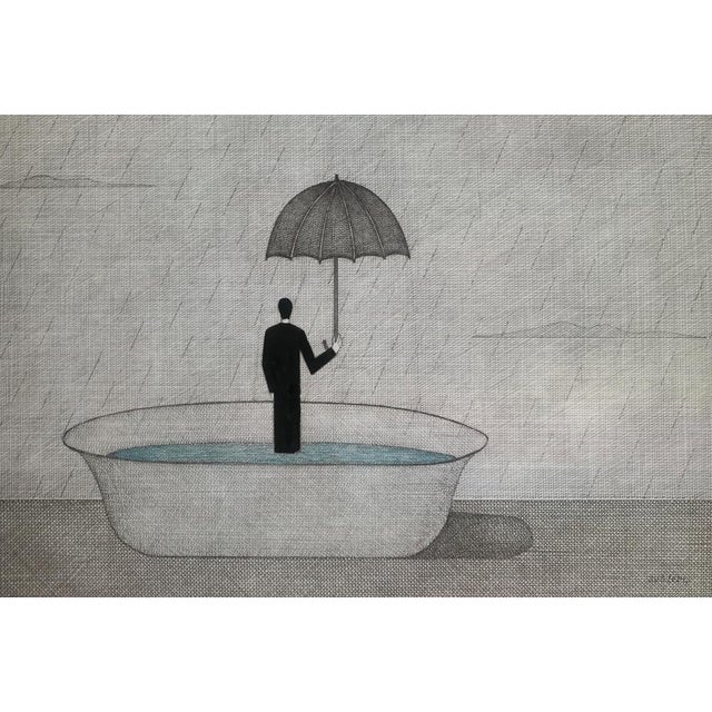Joanna Wiszniewska Domańska, Man in a Rain, Offset Print on Paper, 2024 For Sale - Image 6 of 6