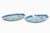 Pair Chinese Export Blue and White Qianlong Leaf-Shaped Dishes For Sale - Image 4 of 6