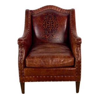 Vintage Upholstered Club Chair For Sale