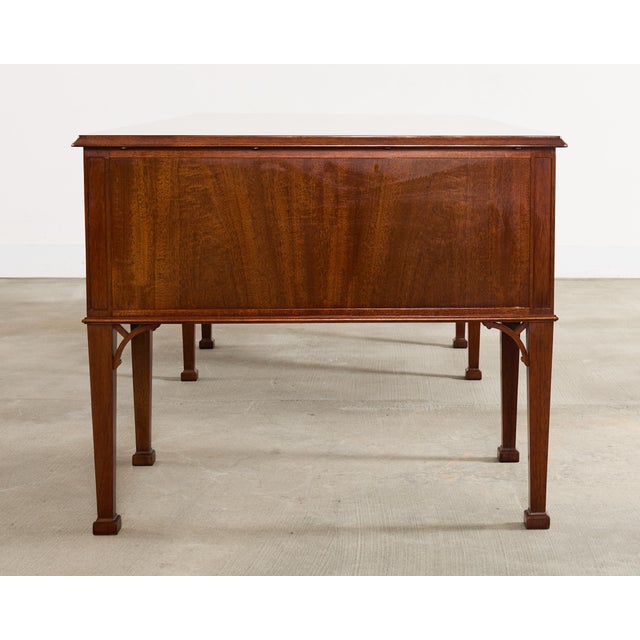 Mid 20th Century Baker Collector's Edition Georgian Mahogany Writing Table Desk For Sale - Image 5 of 18