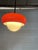 Vintage guzzini orange space age pendant lamp ufo chrome italian design 1970s ceiling lamp a bold space age pendant lamp...
