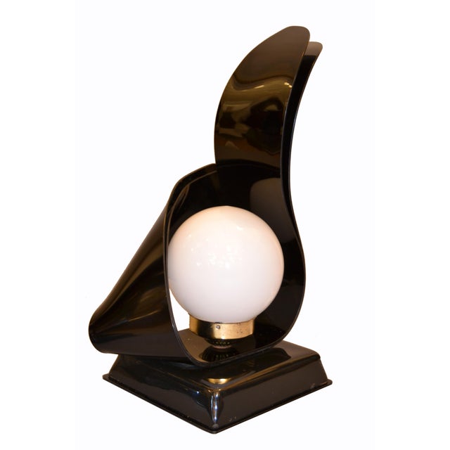 Black Acrylic Sculptural Table Lamps by Acrylic Design Pair Chairish