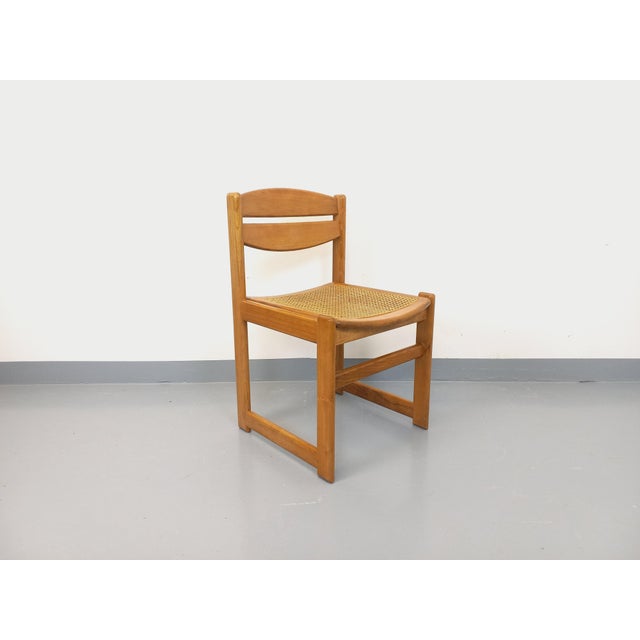 Vintage Sleigh Chair in Beech and Cane, 1980s For Sale - Image 13 of 13