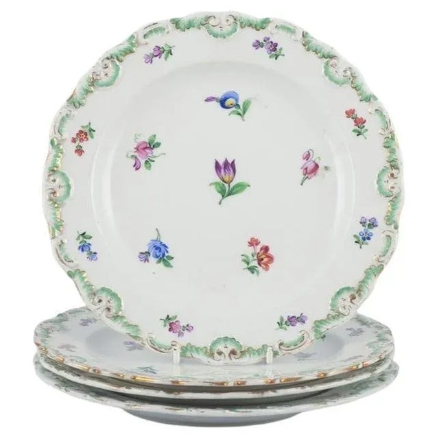 Ceramic 19th Century Antique Porcelain Plates, Meissen, Germany, Set of 4 For Sale - Image 7 of 7
