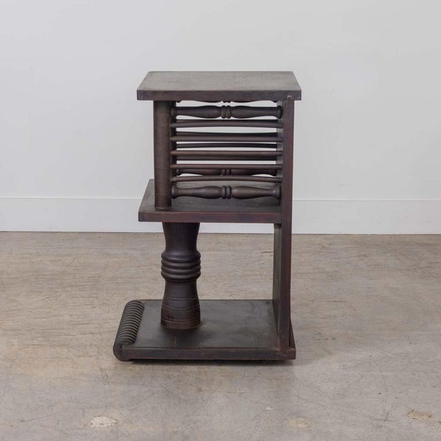 1940s Pair of 1940s French Oak End Tables by Charles Dudouyt, Attributed For Sale - Image 5 of 15