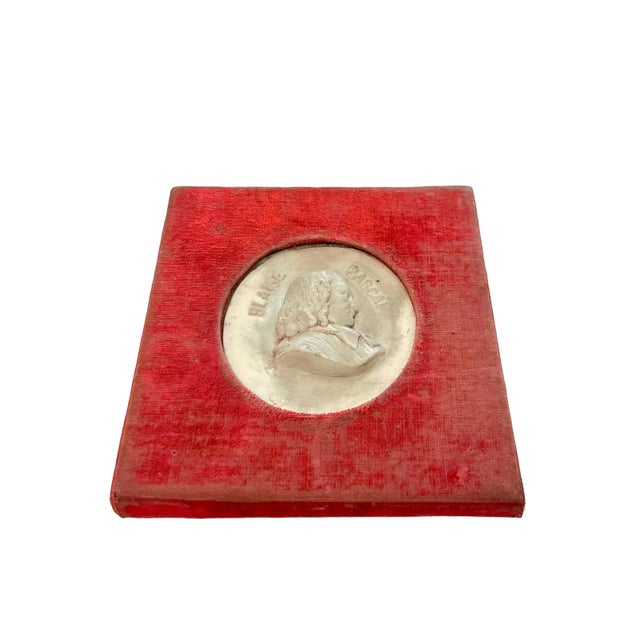 French Provincial Antique French Red Velvet Framed Intaglio For Sale - Image 3 of 8