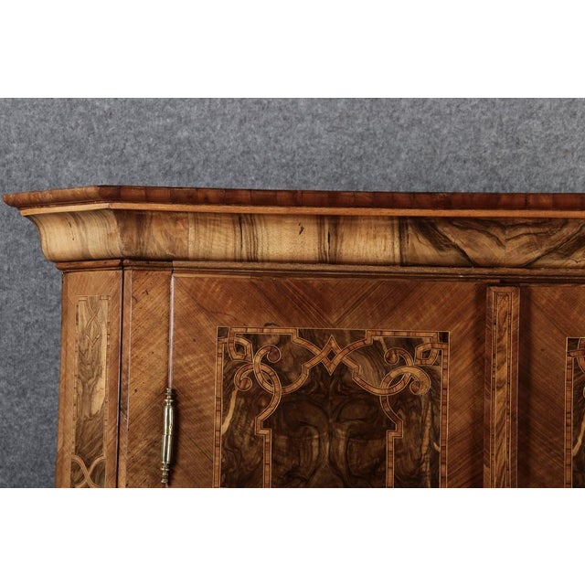 Wood Small Antique Baroque Cabinet in Walnut, 1750 For Sale - Image 7 of 18