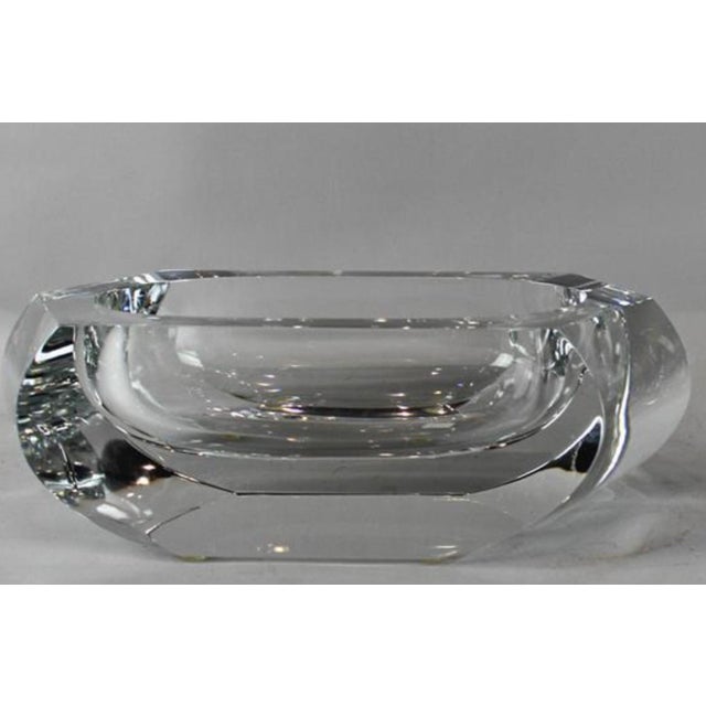 Large Signed Baccarat French Crystal Ashtray.