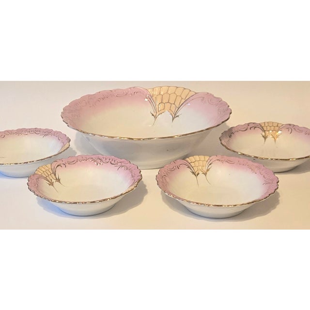 Ceramic 1920s Baroque Bowls- Set of Five For Sale - Image 7 of 11