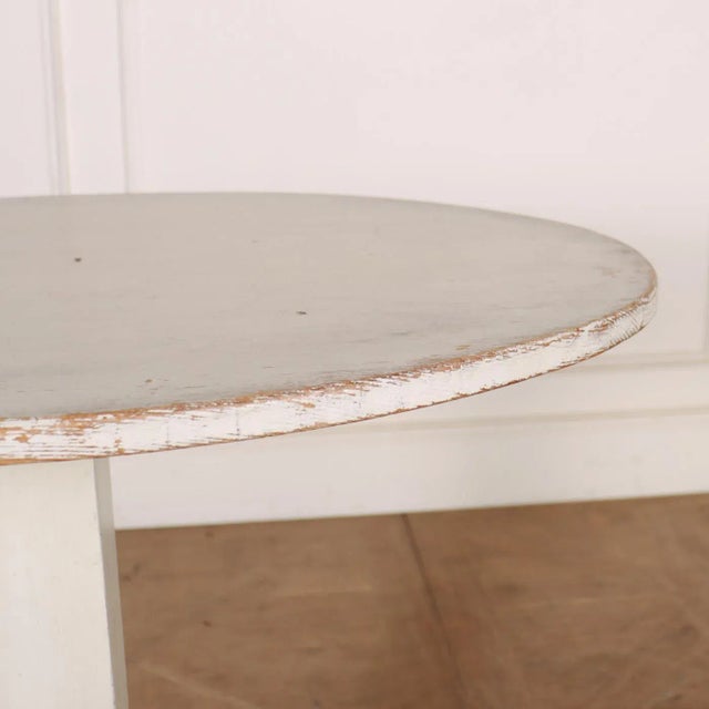Swedish Painted Pedestal Table For Sale - Image 3 of 6