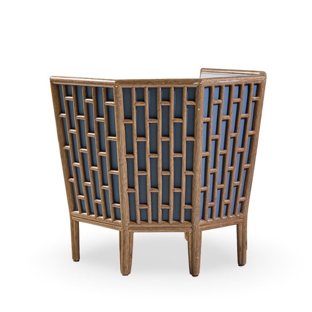 Brown Barbara Barry for McGuire Rattan Fretwork Lounge Chairs - Pair For Sale - Image 8 of 13