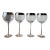 Dorothy Thorpe Style Platinum Color Rim Crystal Balloon Wine Glasses- Set of 4 For Sale