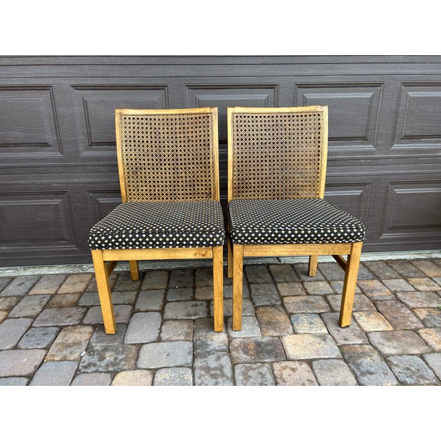 Mid 20th Century Set of 6 Mid 20th Century Lane Furniture Brutalist Mid Century Modern Cane Back Dining Chairs For Sale - Image 5 of 12