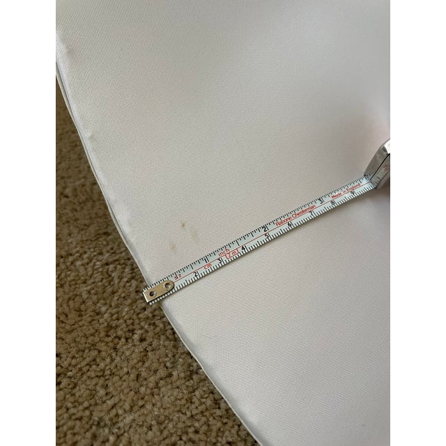 Pair of Large Late 20th Century Ivory Shantung Silk Lampshades For Sale - Image 11 of 12