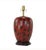 Art Deco Vintage Art Deco Hand-Painted Red and Black Tortoiseshell Porcelain Table Lamps - Pair For Sale - Image 3 of 9