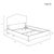 Twin Camelback Bed in Linen Leopard Ink For Sale In Chicago - Image 6 of 6
