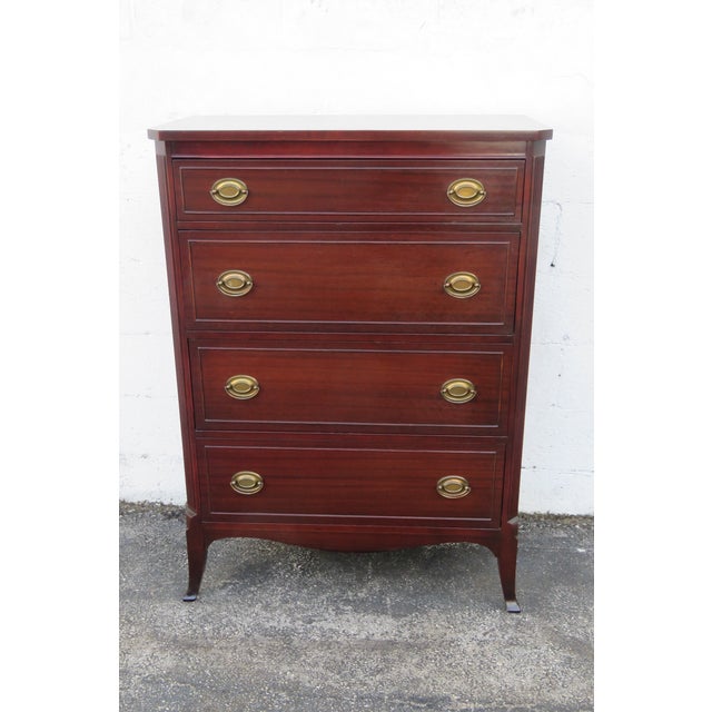 This classic Chest of Drawers is made out of wood, solid wood, mahogany, and mahogany veneer. This Chest of Drawers...