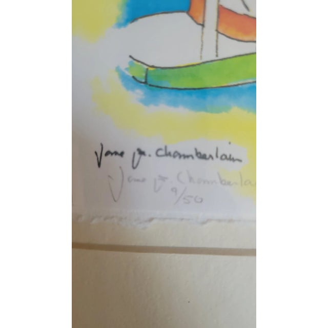 Mid 20th Century Abstract Geometric, Limited Edition Print by Jane F. Chamberlain For Sale - Image 5 of 6