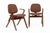 Mid-Century Modern Pair Mid Century Brown Plywood Arm Chairs by Joe Atkinson for Thonet For Sale - Image 3 of 12