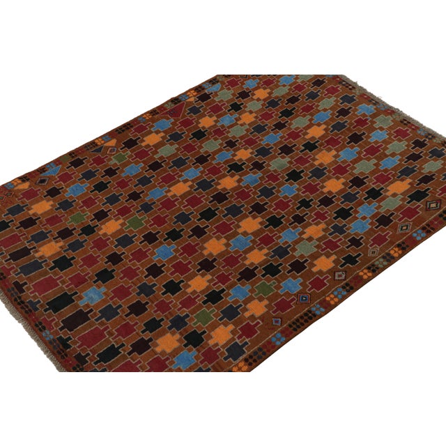 2010s Rug & Kilim’s Baluch Tribal Rug With Colorful Geometric Patterns For Sale - Image 5 of 7