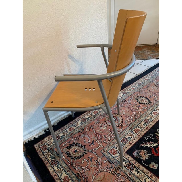 Wood 1970s Modernist Chair With Laminated Plywood Seat For Sale - Image 7 of 9