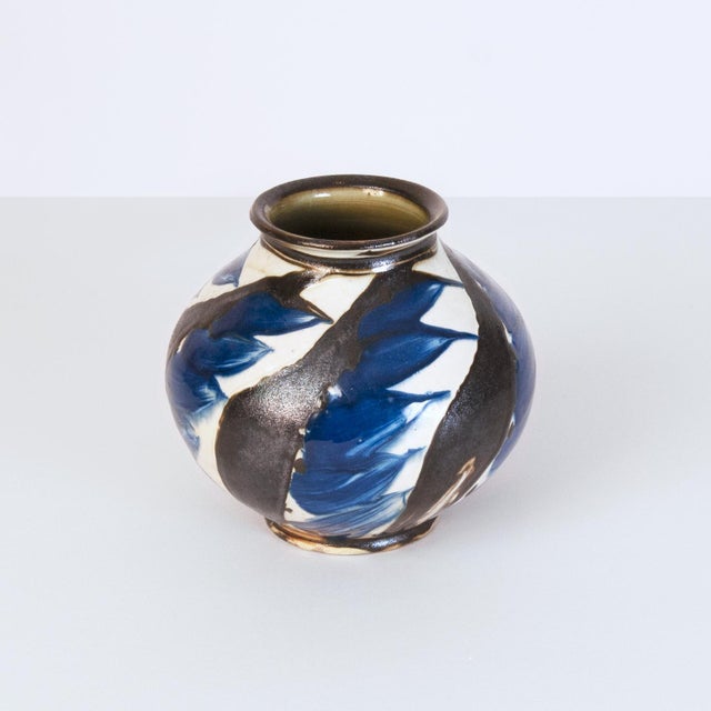 Blue Vase by the Kähler Workshop, 1920s For Sale - Image 8 of 8