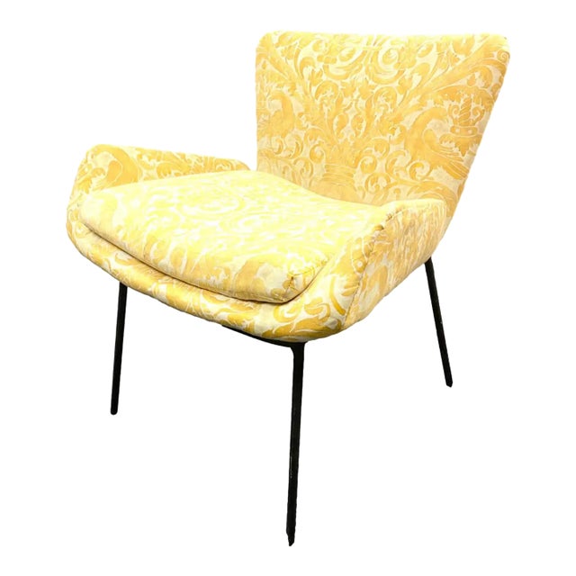 1950s Italian Side Chair With Fortuny Upholstery For Sale