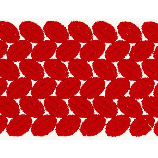 Sample - Schumacher Berkeley Tape Wide in Red For Sale