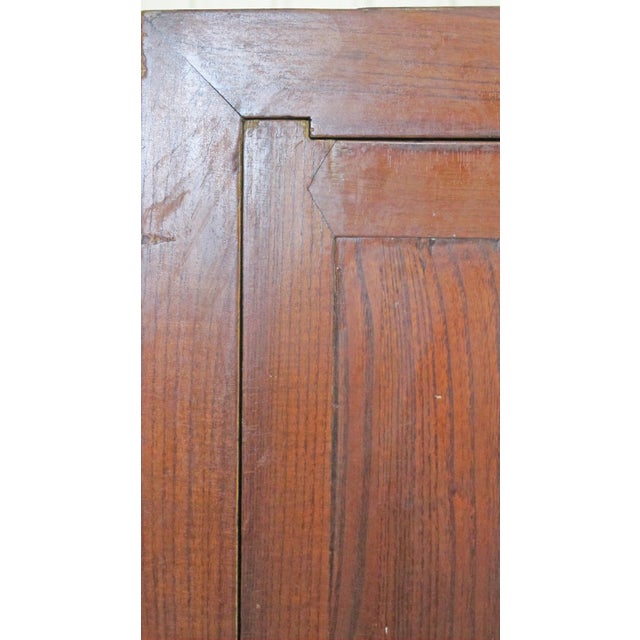 Brown Ancient Chinese Elm Lacquered Cabinet For Sale - Image 8 of 13