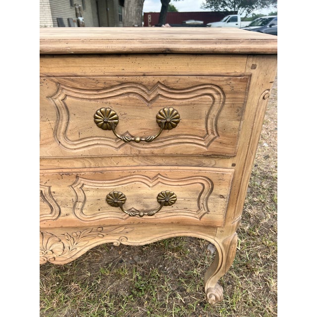 Late 19th Century French 19th Century Louis XV Provincial Bleached Chest of Drawers / Commode For Sale - Image 5 of 12
