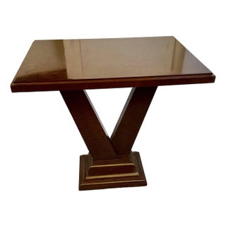 Mid 20th Century Exquisite Burl Top Jonathan Franc Art Deco Console Table Burl Top Jonathan Franc Art Deco Console Table For Sale