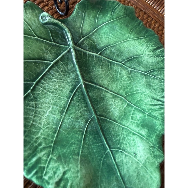 Vetri Italian Vietri Foglia Fresca Majolica Leaf Bread or Side Plates-Set of 8 For Sale - Image 4 of 12