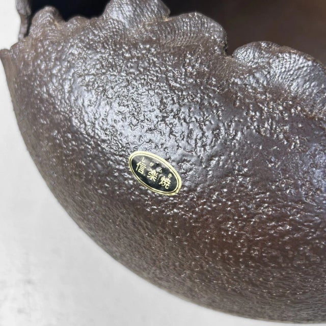 Shigaraki Ceramic Sculptural Ikebana Vase, 1970s For Sale - Image 13 of 17