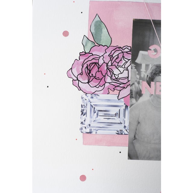 Abstract Knitting Needles/Needing, 2020 Original Collage by Emily Hoerdemann For Sale - Image 3 of 4