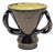 Vintage Vase with Handles in Metallic Black Ceramic from Jean Austruy, France, 1950s For Sale