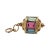 1900 - 1909 Etruscan Style 14k Gold Multi Color Glass Charm or Pendant For Sale - Image 5 of 5