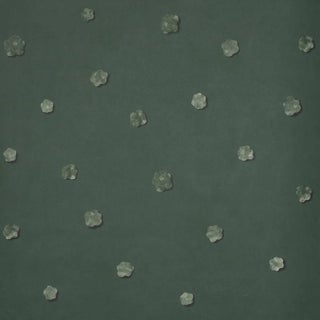 Schumacher x Backdrop Heavenly Bodies Wallpaper in Deep Green For Sale