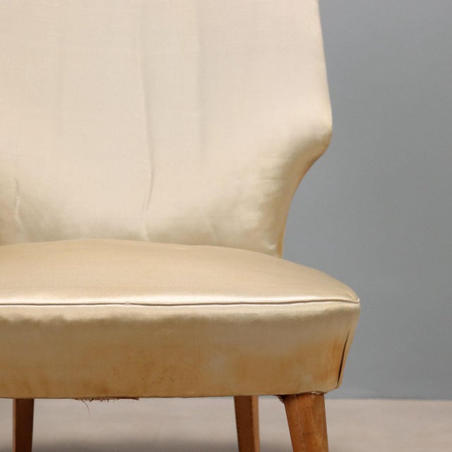 Vintage Chairs in Beech and Fabric, 1950s, Set of 2 For Sale - Image 6 of 10