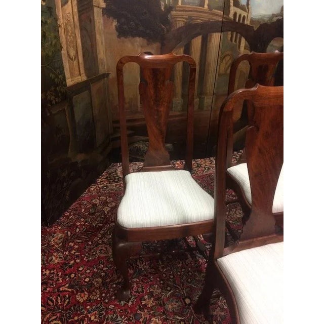 Vintage Walnut Chairs, Queen Anne Chairs, Set of Five For Sale - Image 9 of 11