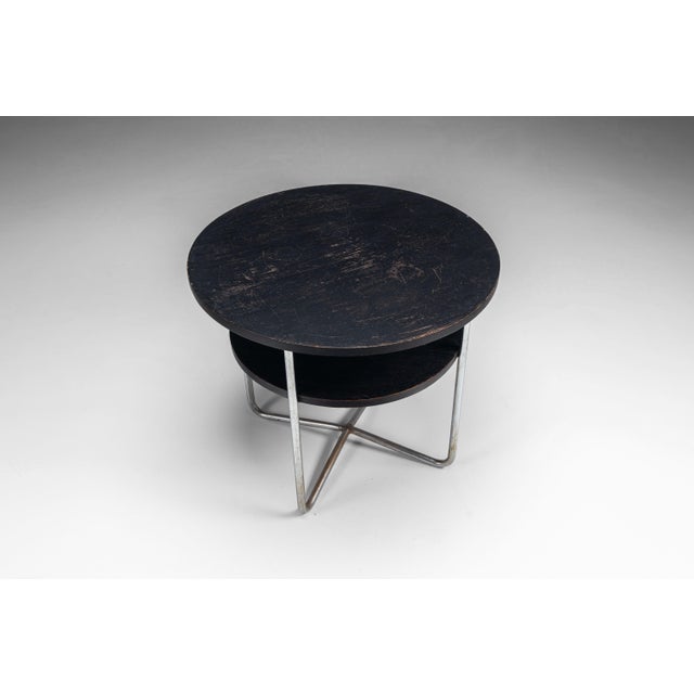Coffee Table with Tubular Frame by Michael Thonet, 1940s For Sale - Image 4 of 12