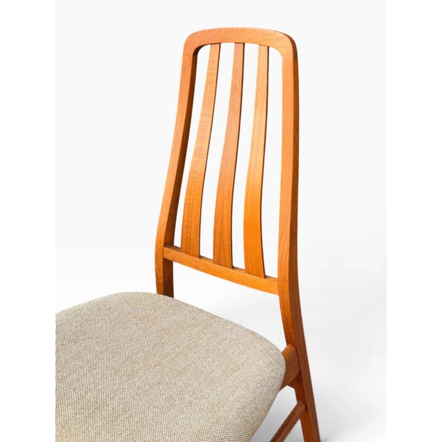 Set of Six Niels Koefoed Eva Dining Chairs for Koefoeds Hornslet | Danish Modern Teak | Kvadrat Hallingdal Wool Seats For Sale - Image 13 of 15