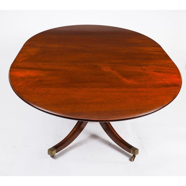 Vintage 20th Century Regency Revival Oval Dining Table with One Leaf from William Tillman, 1990s For Sale - Image 6 of 16