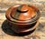 Brown Vintage Inlay Wood Round Lidded Box For Sale - Image 8 of 12