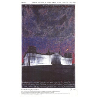 1993 Javacheff Christo 'Wrapped Reichstag, Project for Berlin' Contemporary Purple, White Offset Lithograph For Sale