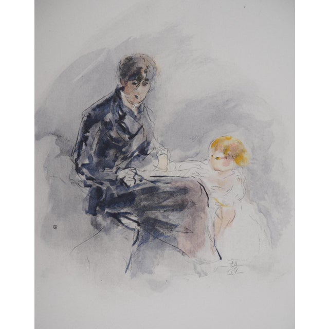 After Berthe Morisot, Self-portrait with Her Daughter, 1946, Lithograph For Sale - Image 6 of 6
