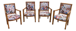 Reupholstered Armchairs, Set of 4