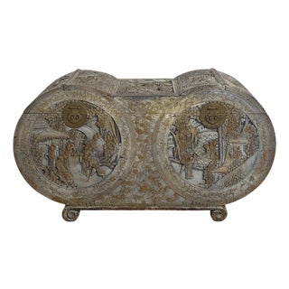 Circa 1880 Carved Camphor Trunk, China For Sale