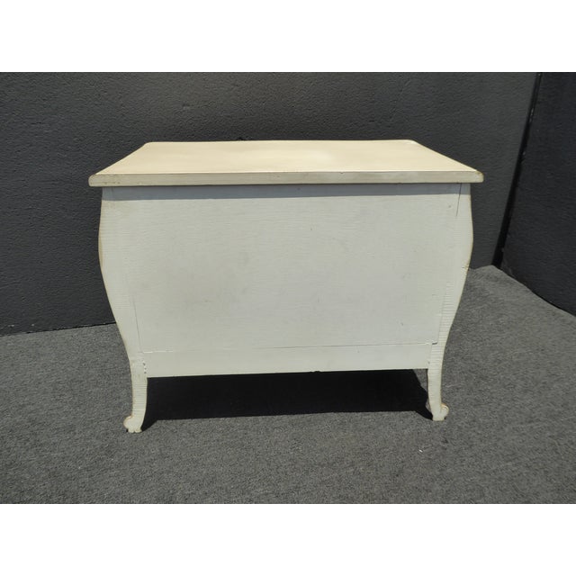 1950's Vintage French Provincial Country Ornate White Gold ...