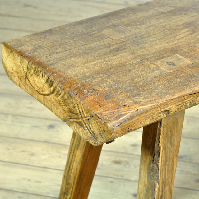 Brown Oak Butcher's Table, 1920s For Sale - Image 8 of 12