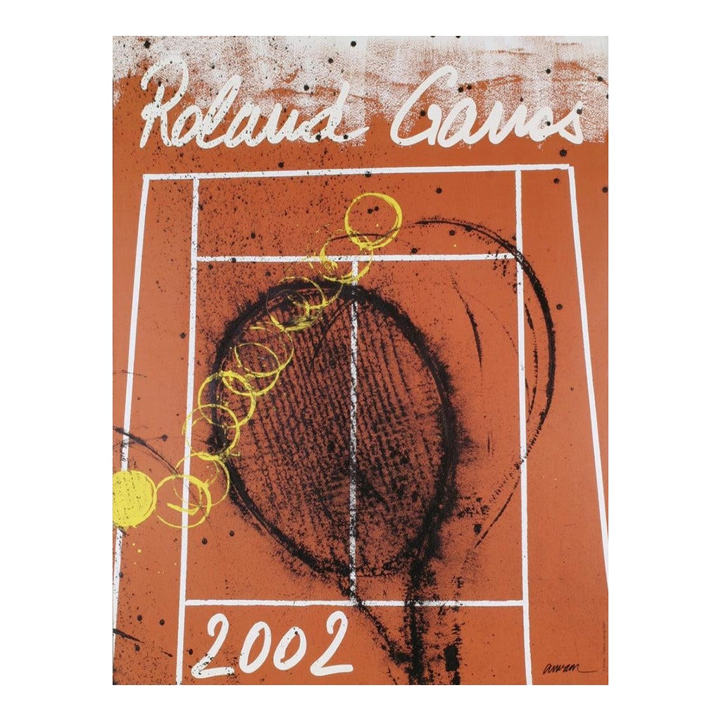 Affiche Roland Garros 2002 Par Pierre Fernandez ARMAN - Originale, Expressionnisme